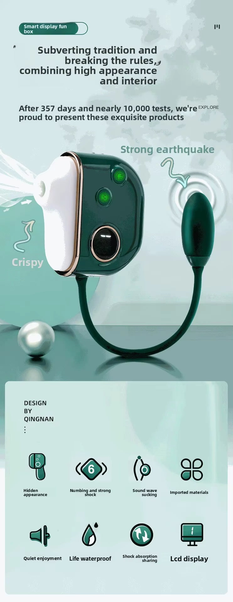 Portable Dual Function Personal Relax Kit, LCD Display Soft Silicone Massager Set with Magnetic Charging Storage Case, Quiet Waterproof Daily Self Care Accessory