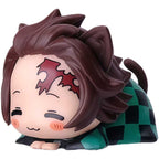 Demon Slayer Nezuko Tanjiro Cat Ear Chibi Figures, 6pcs Anime Sleeping Figurine Set