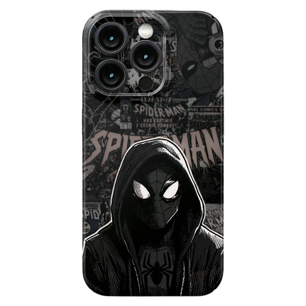 Marvel Spider‑Man Phone Case, Cool Spider Web Eyes Comic Print Glossy Hard Cover, Shockproof Protective Phone Case For iPhone, Stylish Anime Character Pattern Case For Men Women Multiple Design Options