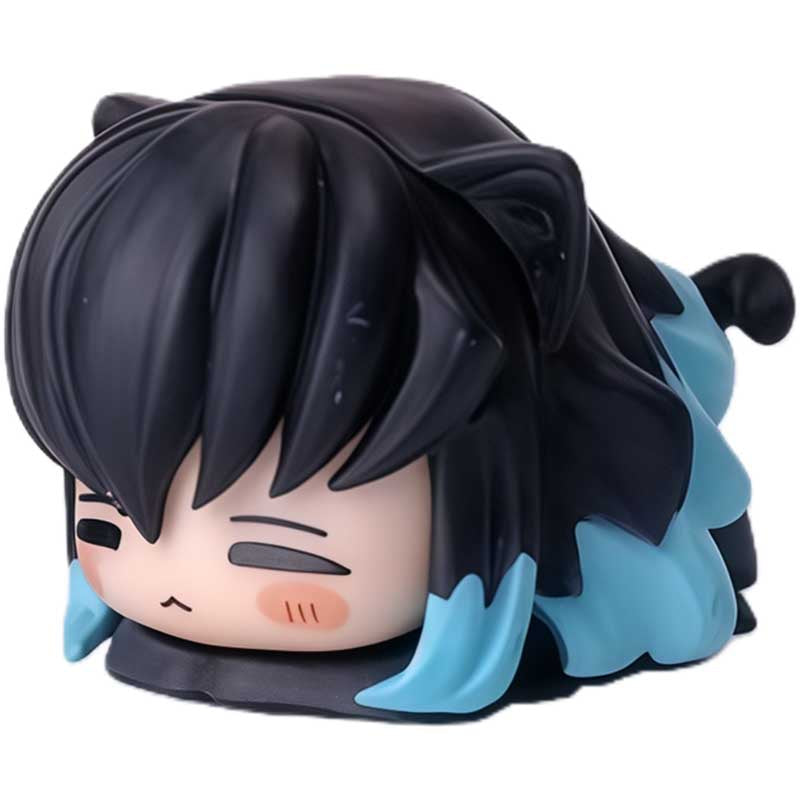 Demon Slayer Nezuko Tanjiro Cat Ear Chibi Figures, 6pcs Anime Sleeping Figurine Set
