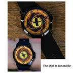 Naruto Itachi Rotating Quartz Watch, Six Paths Sage Mode Sharingan Anime Wrist Watch