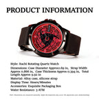 Naruto Itachi Rotating Quartz Watch, Six Paths Sage Mode Sharingan Anime Wrist Watch