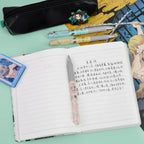 Demon Slayer Tanjiro Nezuko Stationery Gift Set, Anime Hardcover Notebook Gel Pen Pencil Case School Supplies Box