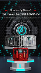 Marvel Iron Man Captain America Wireless Earbuds, Marvel Bluetooth Headphones with Charging Case