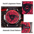 Naruto Itachi Rotating Quartz Watch, Six Paths Sage Mode Sharingan Anime Wrist Watch