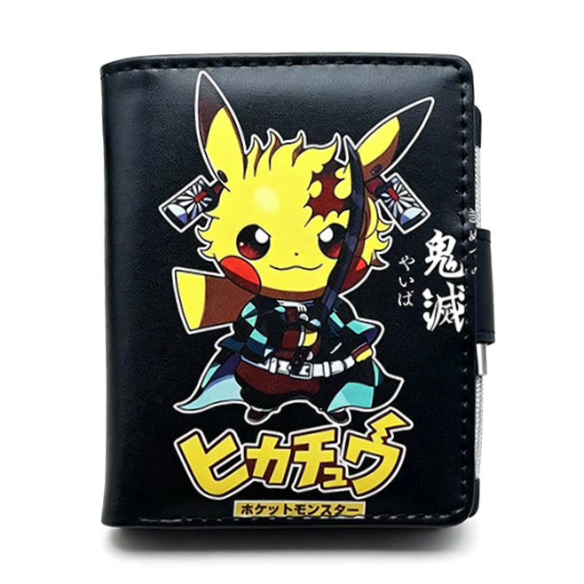 Demon Slayer Tanjiro Nezuko Anime Wallet, PU Leather Short Bifold Wallet for Fans