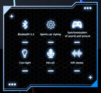 Marvel Iron Man Captain America TWS Wireless Gaming Earbuds, Sports Car LED Light Bluetooth 5.3 Headphones