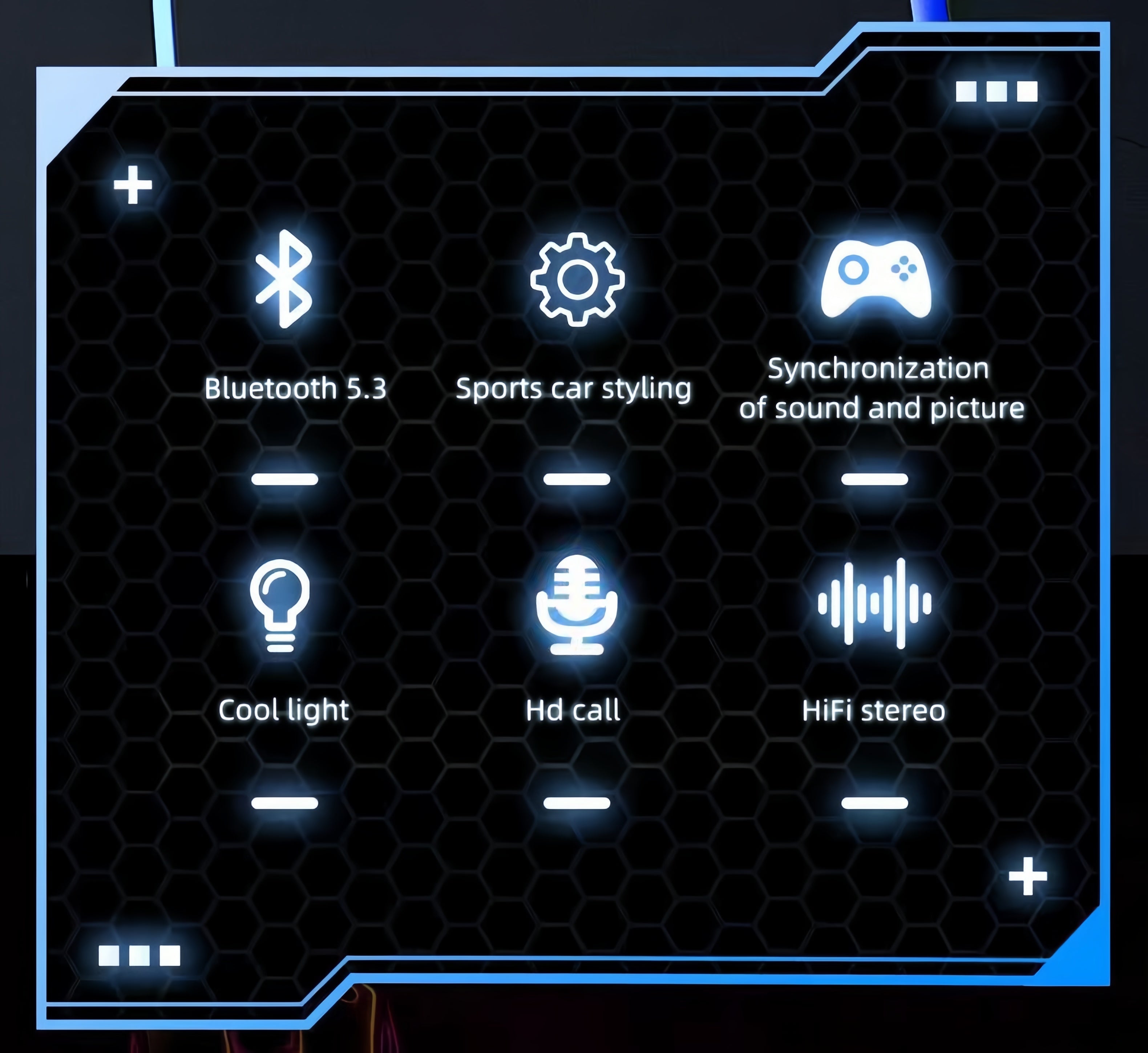 Marvel Iron Man Captain America TWS Wireless Gaming Earbuds, Sports Car LED Light Bluetooth 5.3 Headphones