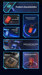 Marvel Iron Man Captain America Wireless Earbuds, Avengers Mechanical Elevator Bluetooth 5.3 Gaming Headphones