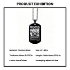 One Piece Luffy Sanji Wanted Poster Dog Tag Necklace, Titanium Steel Anime Jewelry for Fans