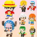 Luffy/Zoro/Sanji Character model building block assembly toy