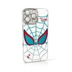 Marvel Spider‑Man Cartoon Web Graphic iPhone Phone Case, 3‑In‑1 Removable Electroplated Lens Frame Protective Phone Cover, Airbag Anti‑Drop Shockproof Phone Shell, 3 Lens Style Options Available