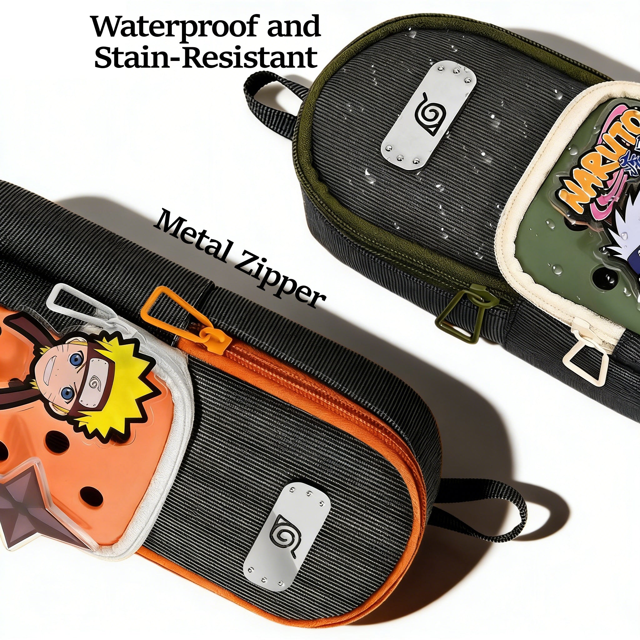 Naruto Kakashi Pencil Case Set, Anime Large Capacity Pencil Bag with Kunai Pen
