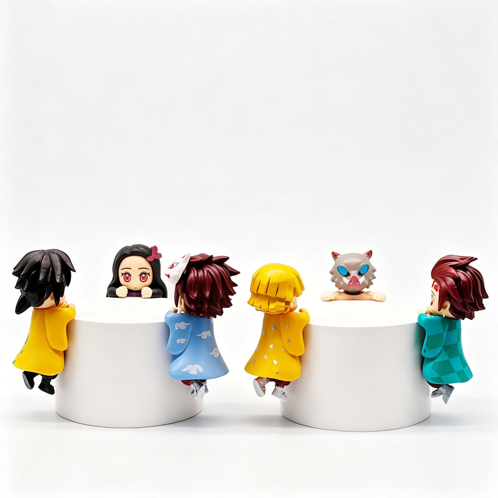 Demon Slayer Blind Box Peekaboo Figures - Anime Hanging Ornaments for Phone, Car & Desk Decor