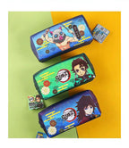 Demon Slayer Tanjiro Nezuko Anime Pencil Case, Large Capacity PVC Pen Bag for Students
