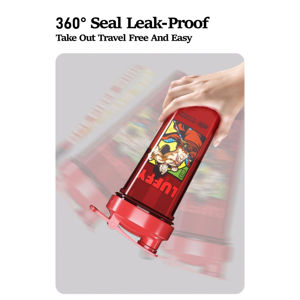 One Piece Luffy Zoro Blind Box Shaker Bottle, 800ml Anime Protein Water Cup