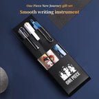 One Piece Monkey D Luffy Sabo Deluxe Stationery Kit, Hardcover Journal Gel Pen Anime Gift Box for Students