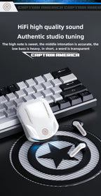 Marvel Iron Man Captain America TWS Wireless Gaming Earbuds, Sports Car LED Light Bluetooth 5.3 Headphones