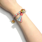 Demon Slayer Upper Moon Demon Adjustable Braided Bracelet, Anime Tassel Charm