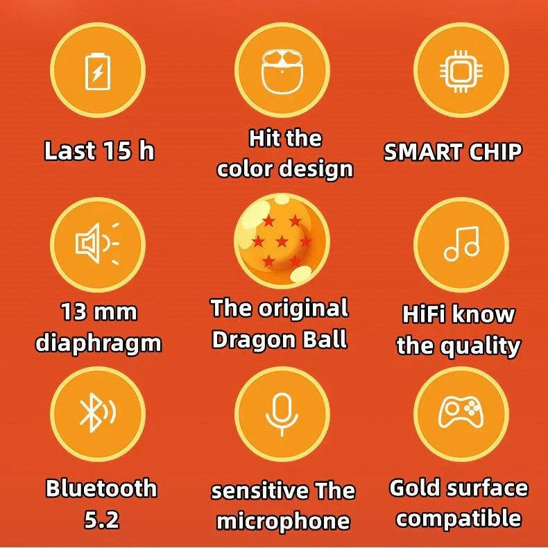 Son Goku/Frieza/Shenron/Majin Buu  Wireless Bluetooth  active noise reduction HD sound quality headset