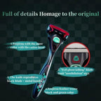 Demon Slayer Tanjiro Zenitsu Schick Hydro 5 Premium Razor, Anime 5‑Layer Manual Shaving Razor for Men