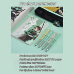Demon Slayer Tanjiro Nezuko Stationery Gift Set, Anime Hardcover Notebook Gel Pen Pencil Case School Supplies Box