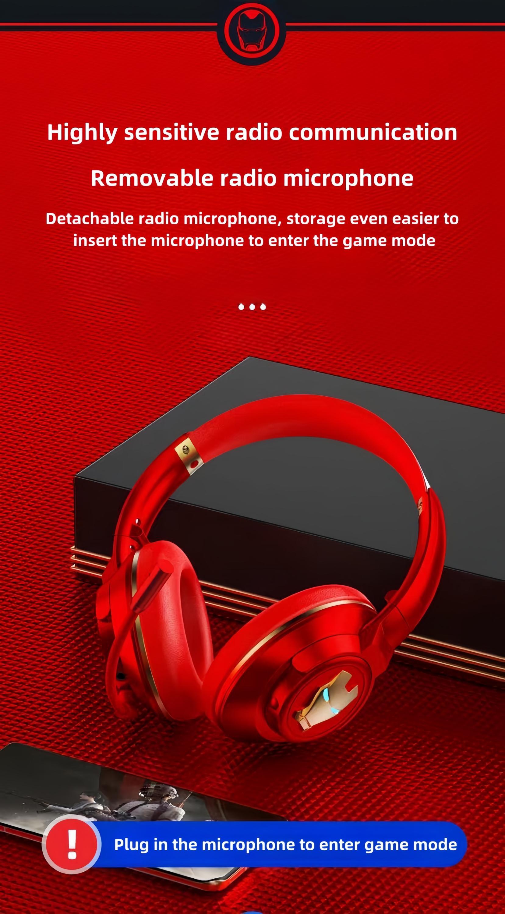 Marvel Iron Man Captain America Over‑Ear Bluetooth Gaming Headphones, Low Latency Headset with Detachable Mic
