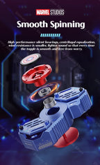 Marvel Iron Man Captain America Fidget Spinner TWS Bluetooth 5.4 Earbuds, Zinc Alloy Mecha Magnetic Flip Wireless Earphones