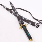 Demon Slayer Tanjiro Zenitsu Shinobu Katana Sword Handle Umbrella, Anime Pattern Windproof Straight Rain Sun Umbrella