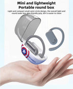 Marvel Iron Man Captain America Open-Ear Wireless Earbuds, Avengers Bluetooth 5.3 Air Conduction Headphones