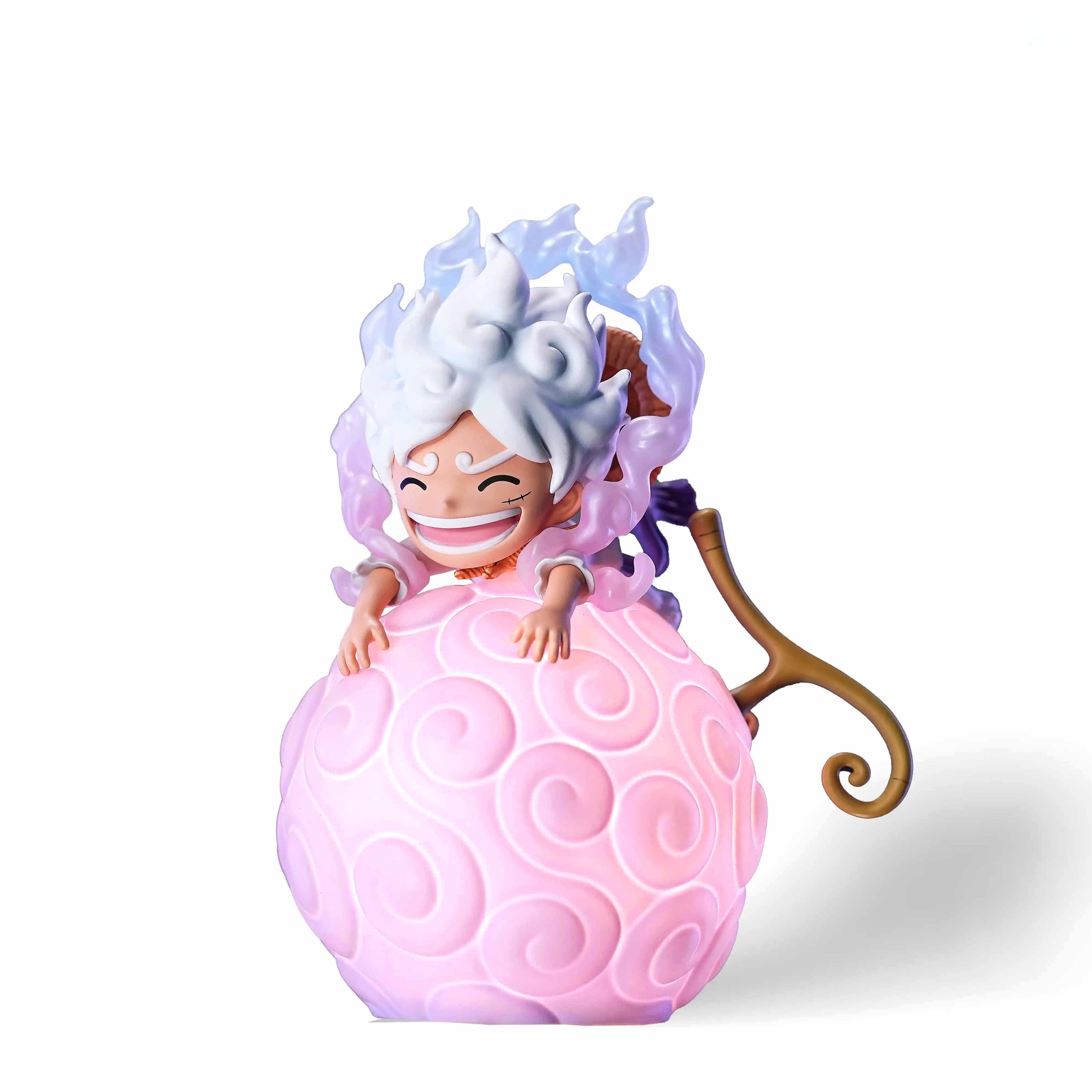 One Piece Luffy Gear 5 Nika Devil Fruit LED Night Light, Anime Luffy Figure Lamp