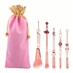 Naruto Gaara Anime Makeup Brush Set, Akatsuki Kunai Sharingan Cosmetic Brushes with Storage Bag