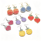 One Piece Ace Flame Flame Fruit Devil Fruit Enamel Dangle Earrings