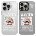 One Piece Monkey D Luffy Gear 5 Wanted Poster Phone Case, Laser Gradient Shockproof iPhone Case