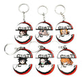 Demon Slayer Tanjiro Nezuko Pull‑Out Keychain, Cute Retractable Split Design Anime Character Metal Key Ring