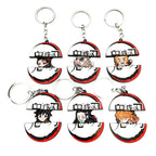 Demon Slayer Tanjiro Nezuko Pull‑Out Keychain, Cute Retractable Split Design Anime Character Metal Key Ring