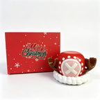 One Piece Tony Tony Chopper Christmas Reindeer 3D Ceramic Mug, Anime Coffee Cup with Saucer