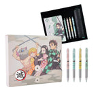 Demon Slayer Tanjiro Nezuko Stationery Gift Set, Anime Hardcover Notebook Gel Pen Pencil Case School Supplies Box