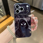 Marvel Spider‑Man Phone Case, Cool Spider Web Eyes Comic Print Glossy Hard Cover, Shockproof Protective Phone Case For iPhone, Stylish Anime Character Pattern Case For Men Women Multiple Design Options