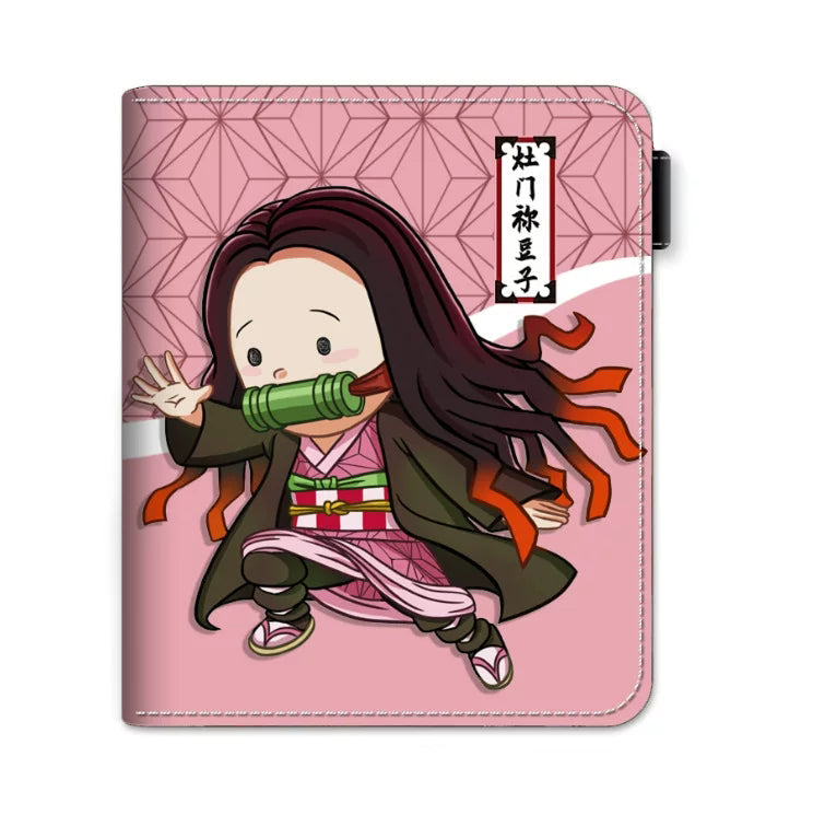 Demon Slayer Tanjiro Nezuko Anime Wallet, PU Leather Short Bifold Wallet for Fans