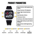 Naruto Sasuke Anime Digital Sports Watch, 30M Waterproof Dual Time EL Backlight Chronograph Wrist Watch