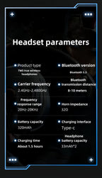 Marvel Iron Man Captain America TWS Wireless Gaming Earbuds, Sports Car LED Light Bluetooth 5.3 Headphones