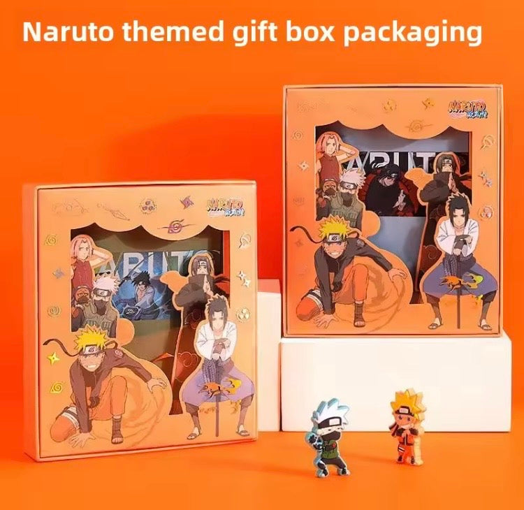 Naruto Shippuden trio assembled leather hardcover notebook gift box set diary notepad
