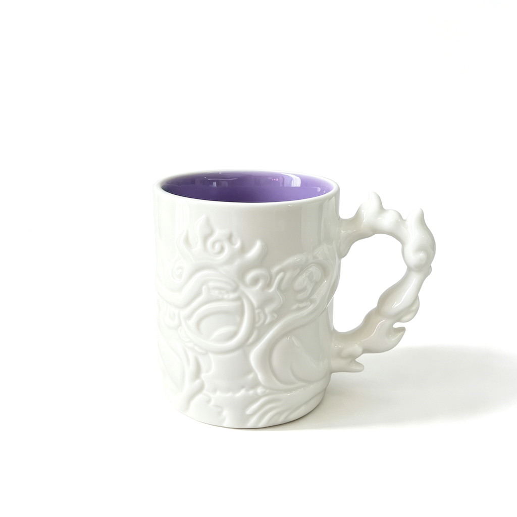 One Piece Luffy Gear 5 Embossed Ceramic Mug - Anime Coffee Cup with 3D Handle