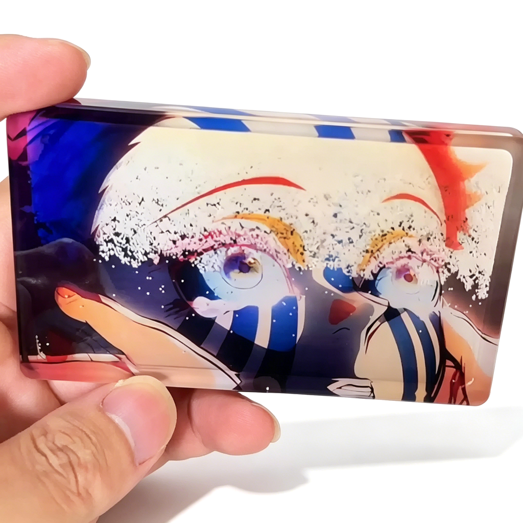 Demon Slayer Akaza Snowflake Changing Acrylic Shaker - Anime 3D Quicksand Collectible Card