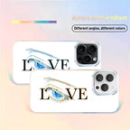 Jujutsu Kaisen Satoru Gojo LOVE Gradient Phone Case, Iridescent Hard Shell Cover