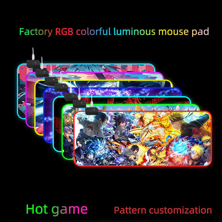 Uzumaki/Sasuke seven color LED light keyboard pad game gradient light
