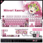 Demon Slayer Kanroji Mitsuri Keycaps 122 PBT Sublimation Keycap Set for Mechanical Keyboard with Detailed Display and Single Keycap Option