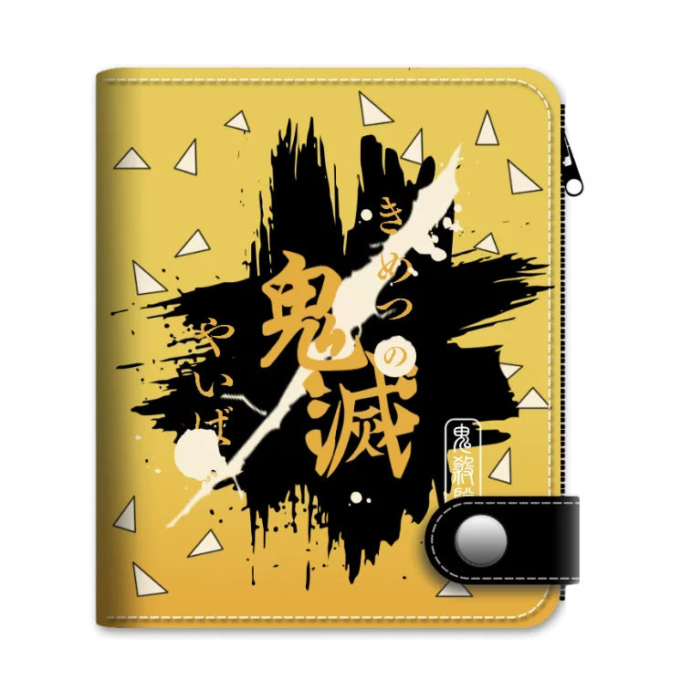 Demon Slayer Tanjiro Nezuko Anime Wallet, PU Leather Short Bifold Wallet for Fans