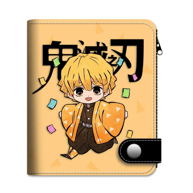 Demon Slayer Tanjiro Nezuko Anime Wallet, PU Leather Short Bifold Wallet for Fans